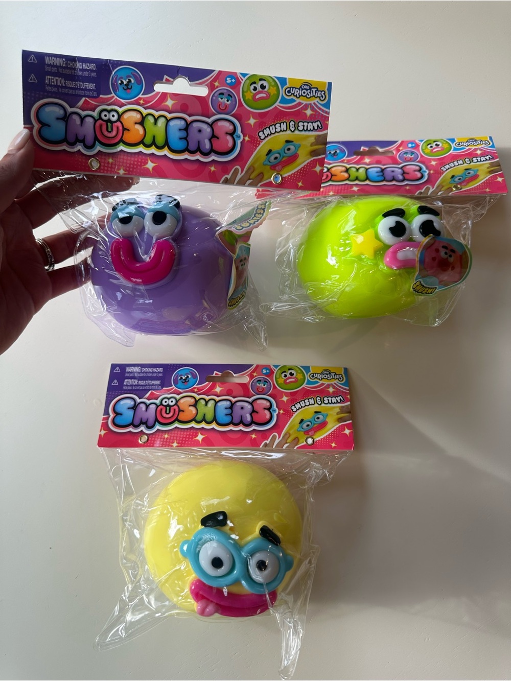 Viral Orb Curiosities Smushers – Bundle of 3 💚💛💜